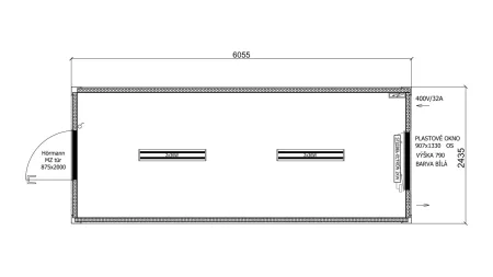 Living container AB 6 with 907x1330 mm window